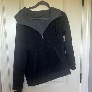 Lululemon reversible Black and Gray Half-Zip Hoodie